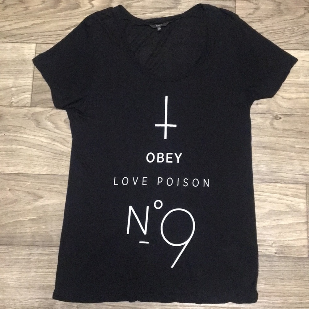 Obey poison satanic goth oversized tee